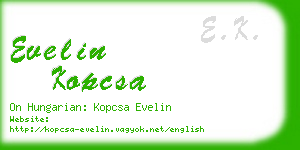 evelin kopcsa business card